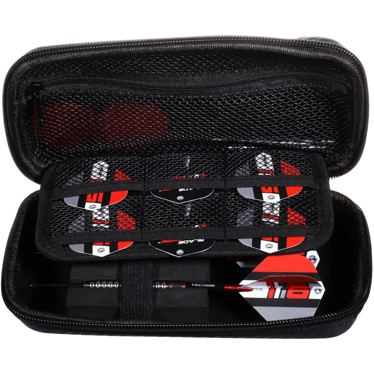 Invisible-Darts - Darttasche Blade 6 Winmau innen frontalansicht