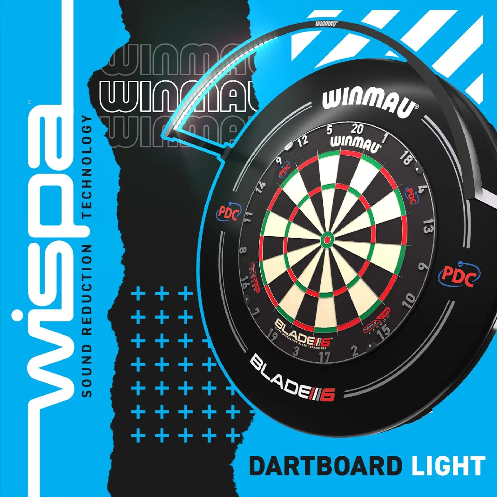 Invisible-Darts - Winmau Wispa Dartboardbeleuchtung Verpackung
